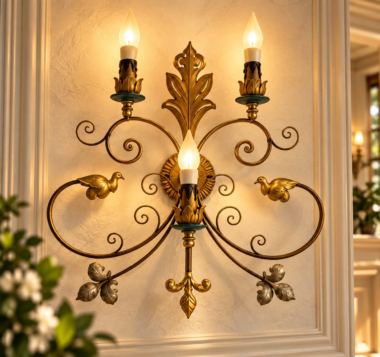 Applique aux ornements dorés
