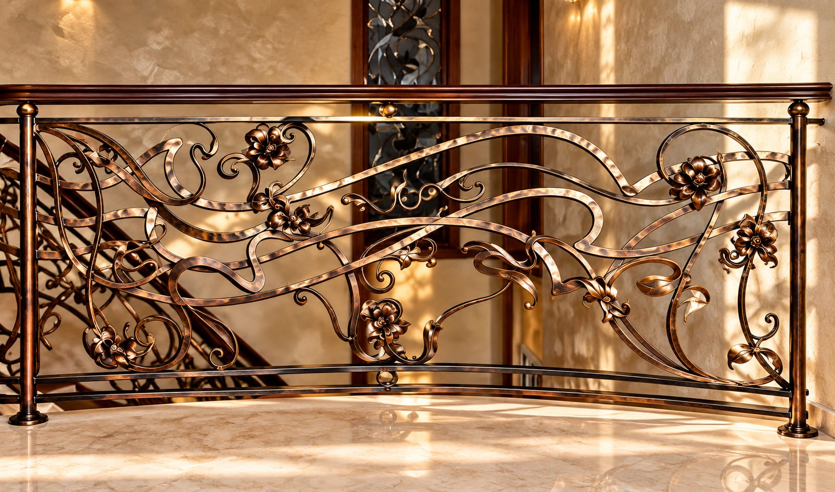Lignes florales en bronze