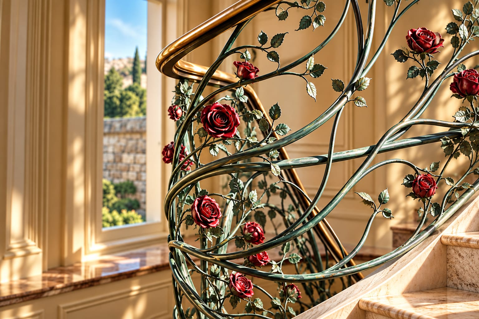 Roses en fer – détails façonnés à la main